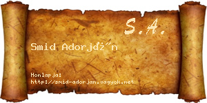 Smid Adorján névjegykártya